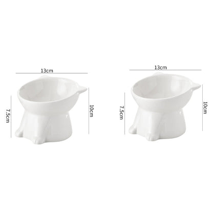 🐱 Erhöhter Kunststoff-Fressnapf für Katzen 🥣 Ergonomisches Design für Komfort beim Fressen