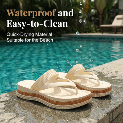 👡 Damen-Plateau-Zehenstegsandalen mit gewebten Riemen – bequem, luftig & perfekt für Strand, Alltag & Reisen ☀️🌿