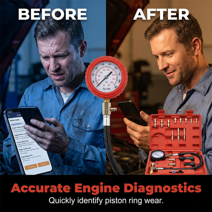 🔧 Dieselmotor-Zylinderdruckprüfset – präzise Messung für Kompression, inkl. Adapter & Manometer, ideal für Werkstatt & Heimwerker 🚛⚙️