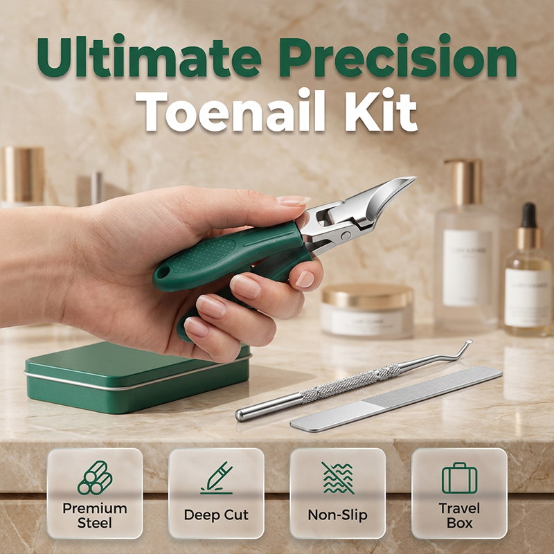 ✂️ Nagelknipser Set Professionell – Splitterfrei für dicke Nägel, eingewachsene Nägel & präzises Schneiden  Rutschfester Griff