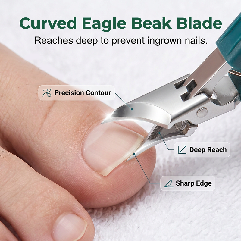 ✂️ Nagelknipser Set Professionell – Splitterfrei für dicke Nägel, eingewachsene Nägel & präzises Schneiden  Rutschfester Griff