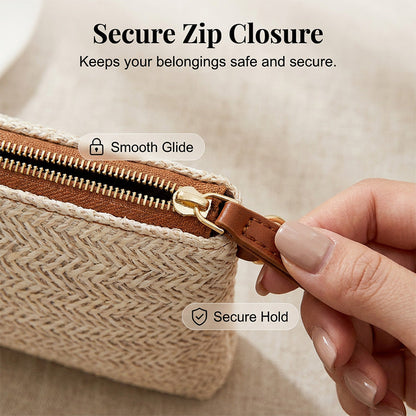 ⏳Zeitlich begrenztes Sonderangebot⏰Umhängetasche und Clutch aus geflochtenem Stroh für Damen👜