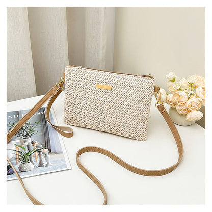 ⏳Zeitlich begrenztes Sonderangebot⏰Umhängetasche und Clutch aus geflochtenem Stroh für Damen👜