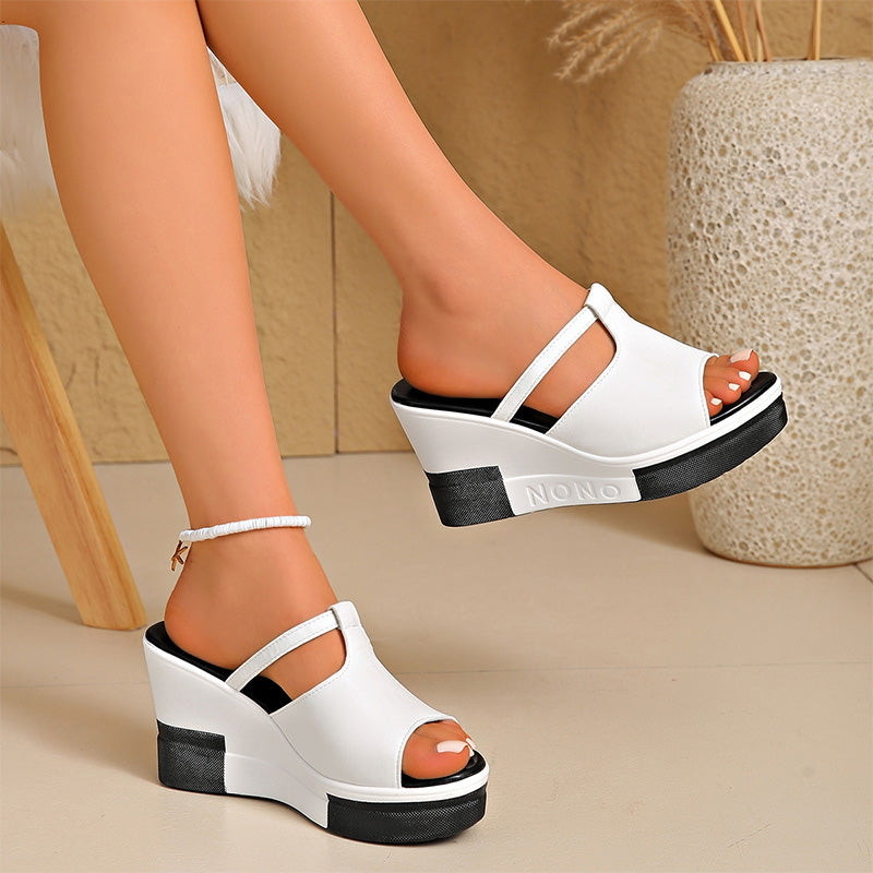 👡☀️ MID-SEASON SALE: −40% NUR FÜR KURZE ZEIT! Damensandalen mit Keilabsatz – Mit Kristallbesatz, breite Riemen & dicke Sohle, bequem & elegant für Alltag, Strand & Übergrößen ✨