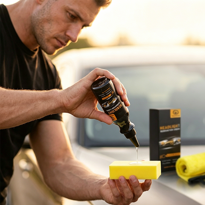 🚗 LIMITIERTES ANGEBOT – 50 % RABATT! 💥  Ultimative Scheinwerfer-Aufbereitungsflüssigkeit – entfernt Vergilbung, mit UV-Schutz & Komplett-Set ✨