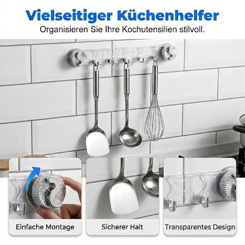 Minimalistische Hakenleiste mit Saugnapf