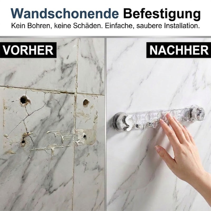 Minimalistische Hakenleiste mit Saugnapf