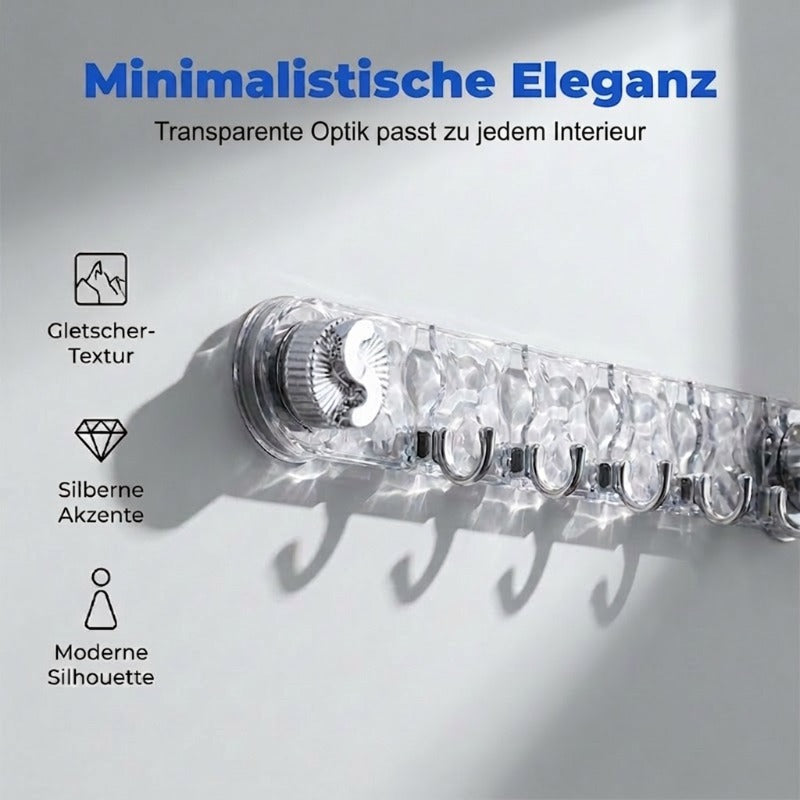 Minimalistische Hakenleiste mit Saugnapf