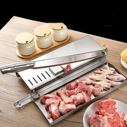 🍖 Manueller Fleisch- und Knochenschneider – robustes Küchenwerkzeug für zu Hause & Metzgerei