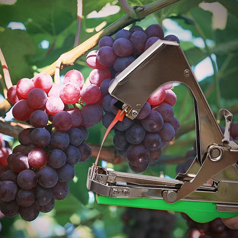 🌿 Universelle, leichte & langlebige Pflanzen-Reben-Bindemaschine – manuelles Gartenwerkzeug für Tomaten, Weinreben & Kletterpflanzen