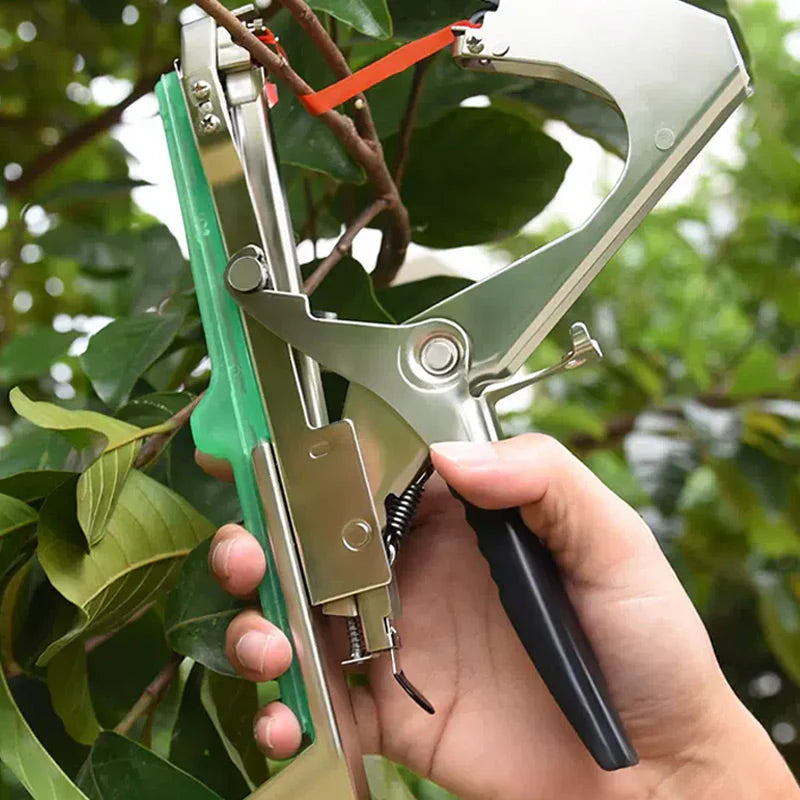 🌿 Universelle, leichte & langlebige Pflanzen-Reben-Bindemaschine – manuelles Gartenwerkzeug für Tomaten, Weinreben & Kletterpflanzen