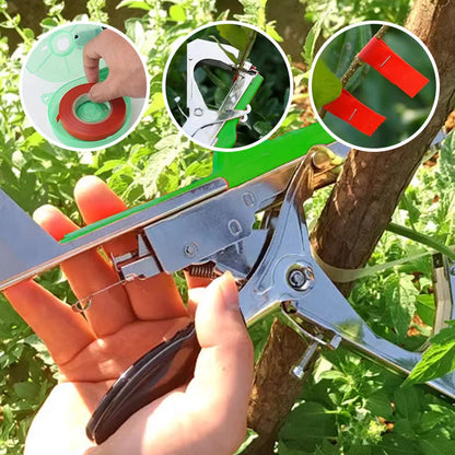 🌿 Universelle, leichte & langlebige Pflanzen-Reben-Bindemaschine – manuelles Gartenwerkzeug für Tomaten, Weinreben & Kletterpflanzen