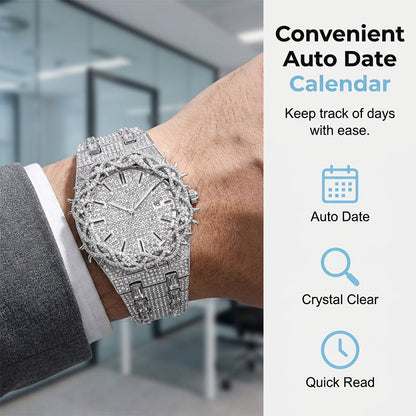 ⌚💎 High-Luxury Diamond Quartz Watch – 50% RABATT! Edles Design, funkelnde Zirkonia, präzises Quarzwerk – zeitlose Eleganz für dein Handgelenk. 🔥✨