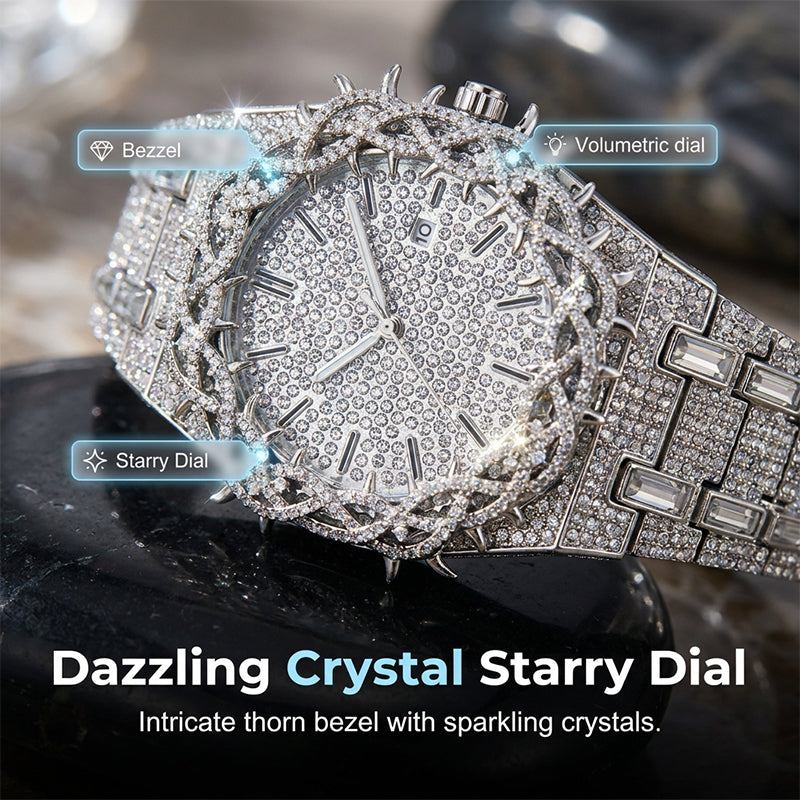 ⌚💎 High-Luxury Diamond Quartz Watch – 50% RABATT! Edles Design, funkelnde Zirkonia, präzises Quarzwerk – zeitlose Eleganz für dein Handgelenk. 🔥✨
