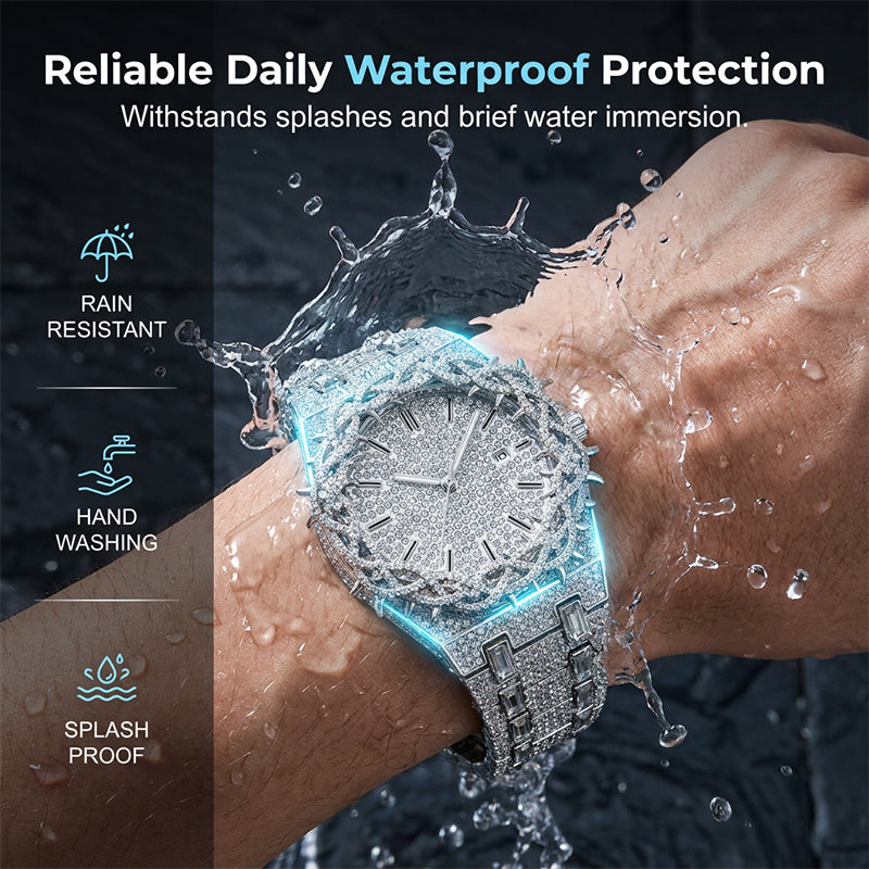 ⌚💎 High-Luxury Diamond Quartz Watch – 50% RABATT! Edles Design, funkelnde Zirkonia, präzises Quarzwerk – zeitlose Eleganz für dein Handgelenk. 🔥✨