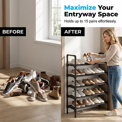 👟 Platzsparendes Mehrstöckiges Schuhregal – Schluss mit Schuhchaos im Zuhause! ✨