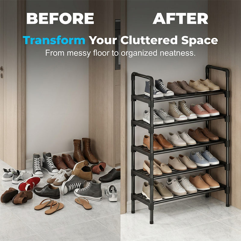 👟 Platzsparendes Mehrstöckiges Schuhregal – Schluss mit Schuhchaos im Zuhause! ✨