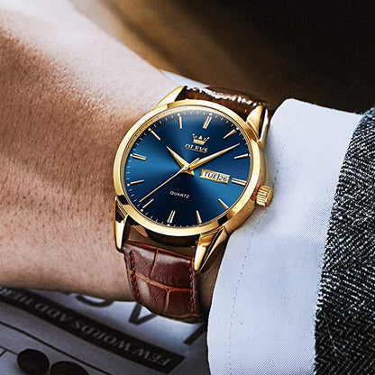📢📢 50 % RABATT !! ⏰ Herrenuhr im schlichten Design mit Tag- und Datumsanzeige – Analogquarzuhr aus Edelstahl für Herren, klassische Herrenuhr mit leuchtenden Zeigern, Zifferblatt in Schwarz/Weiß/Blau