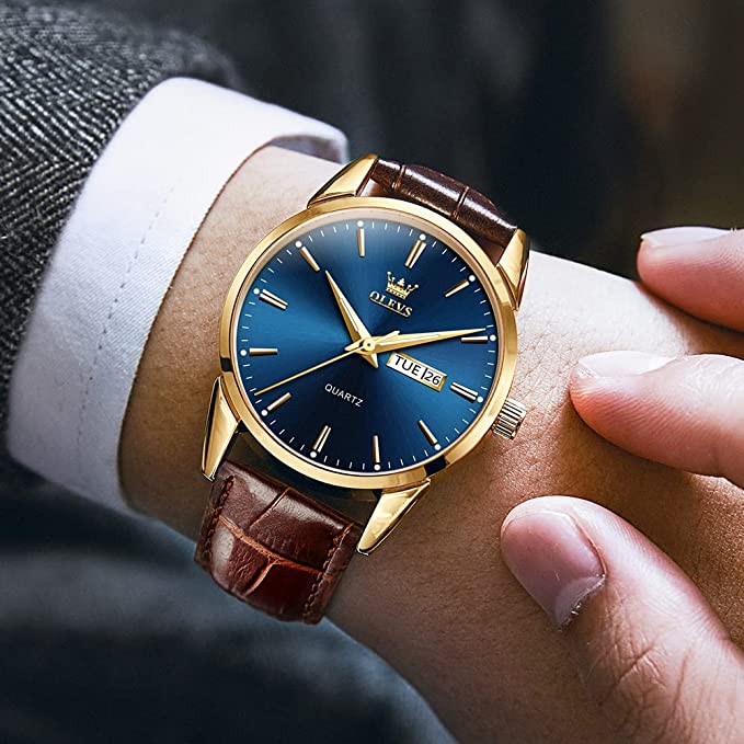 📢📢 50 % RABATT !! ⏰ Herrenuhr im schlichten Design mit Tag- und Datumsanzeige – Analogquarzuhr aus Edelstahl für Herren, klassische Herrenuhr mit leuchtenden Zeigern, Zifferblatt in Schwarz/Weiß/Blau