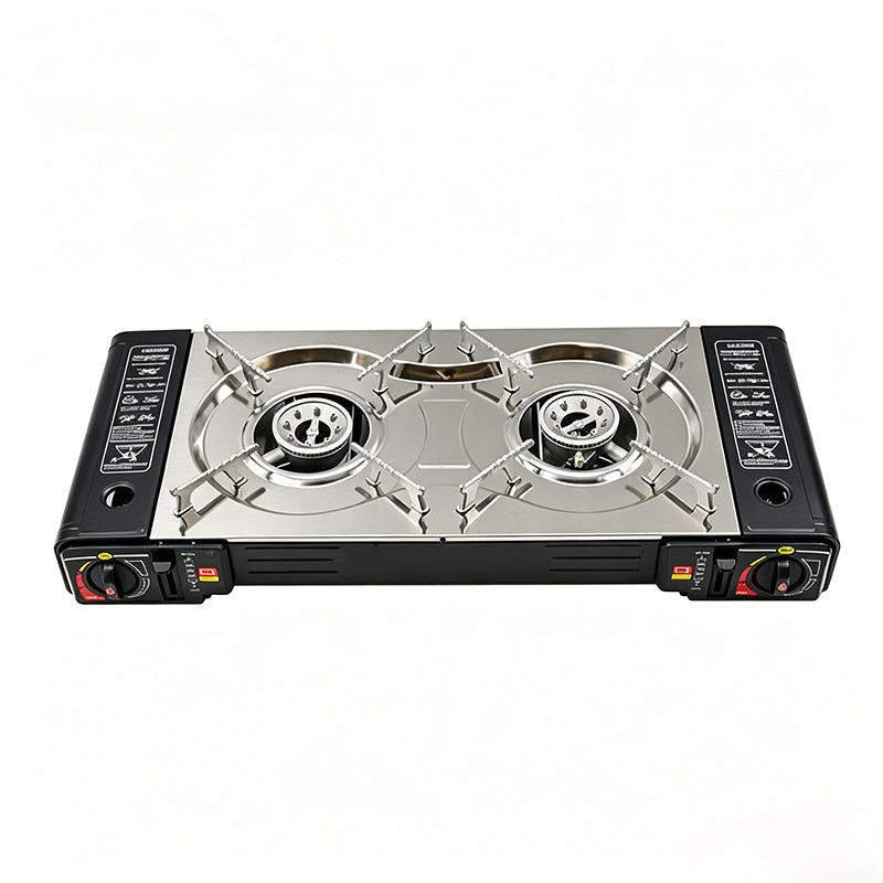 🔥 JETZT 50 % RABATT! 🍳 Tragbarer Zweiflammen-Butangaskocher – leicht & mit Piezo-Zündung – Perfekt für Camping, Tailgating oder Kochen im Freien – kompakt und leicht zu transportieren ⛺✨
