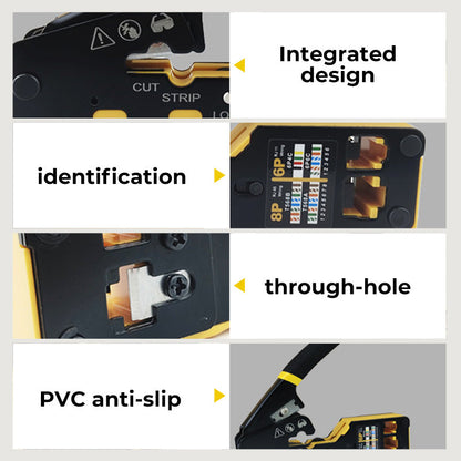 🔧 Multifunktions-Netzwerkzange für RJ45 – Durchgangs-Crimper für Cat5/Cat6, präzise & robust für Netzwerktechnik & Heimwerker 🛠️
