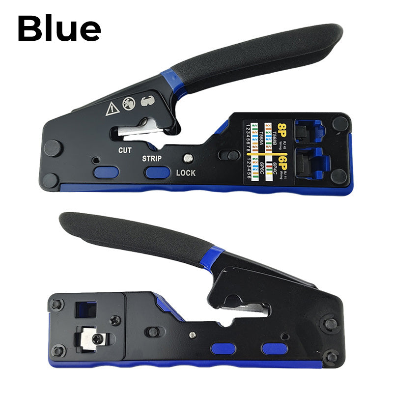 🔧 Multifunktions-Netzwerkzange für RJ45 – Durchgangs-Crimper für Cat5/Cat6, präzise & robust für Netzwerktechnik & Heimwerker 🛠️