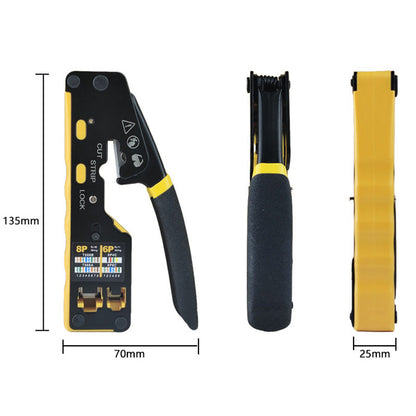 🔧 Multifunktions-Netzwerkzange für RJ45 – Durchgangs-Crimper für Cat5/Cat6, präzise & robust für Netzwerktechnik & Heimwerker 🛠️