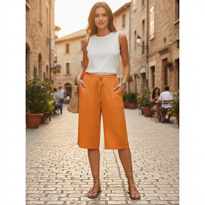 👖 JETZT 50% RABATT! ⏰ Damen Weite Bein Hose – Fließend & Leicht – Perfekt für Sommer, Büro oder lässige Eleganz – Bequem und Vielseitig 🌸✨