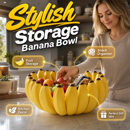 🍌 Bananenförmige Aufbewahrungsbox – 3D-Design, vielseitig als Obstschale oder für Kleinigkeiten, dekorativ & praktisch für Küche, Wohnzimmer & Büro 🏠