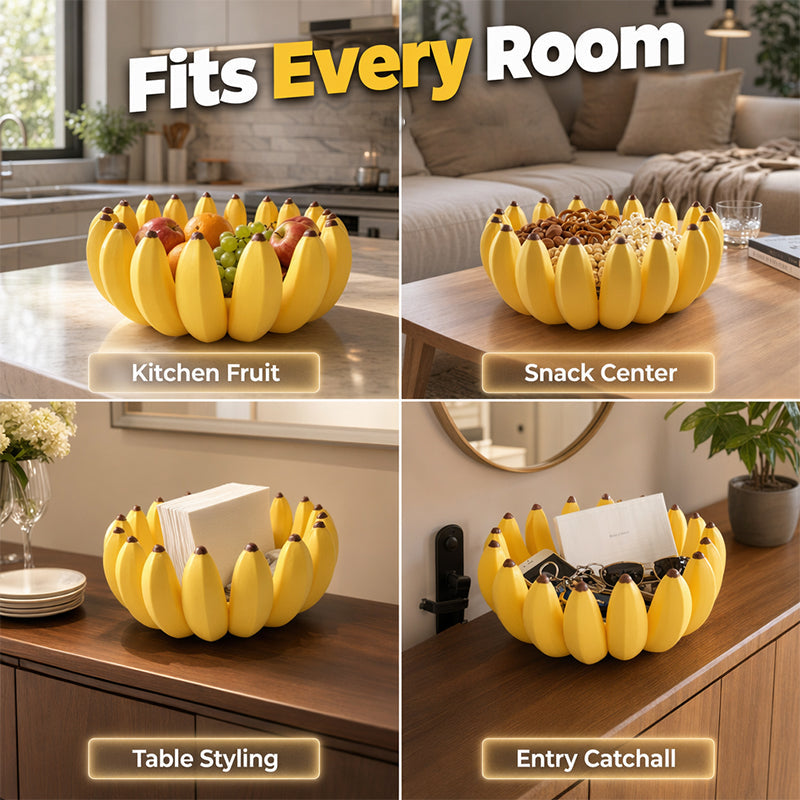 🍌 Bananenförmige Aufbewahrungsbox – 3D-Design, vielseitig als Obstschale oder für Kleinigkeiten, dekorativ & praktisch für Küche, Wohnzimmer & Büro 🏠