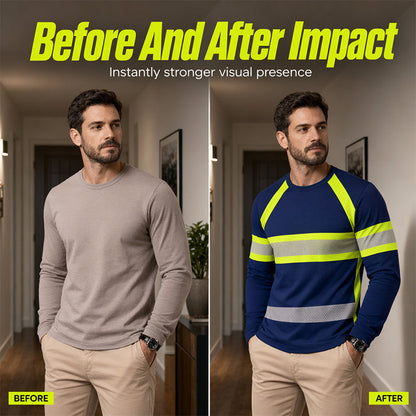 👕 ZEITLICH BEGRENZT 50% RABATT! ✨ Modisches Langarm-T-Shirt mit Rundausschnitt & kontrastierendem Colorblock – Casual Freizeit Top🍂