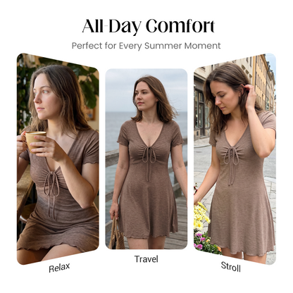 👗🔥 50% RABATT! Damen V-Ausschnitt Bodycon Minikleid – Figurbetont, elegant & perfekt für Parties, Dates & Abendevents ✨