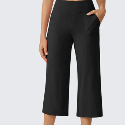 👖 50% RABATT! 🌸 Damen lässige weite Bein Caprihose – Leicht, luftig & vielseitig – Perfekt für warme Tage, Strand oder Freizeit – bequemer Begleiter mit Stil ☀️✨
