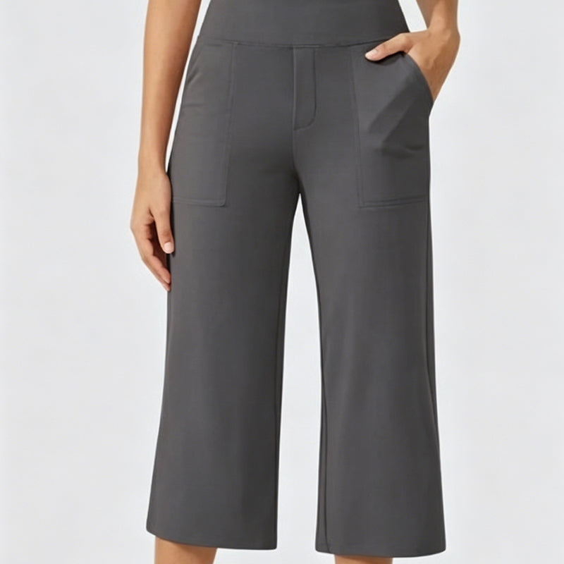 👖 50% RABATT! 🌸 Damen lässige weite Bein Caprihose – Leicht, luftig & vielseitig – Perfekt für warme Tage, Strand oder Freizeit – bequemer Begleiter mit Stil ☀️✨
