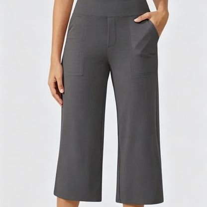 👖 50% RABATT! 🌸 Damen lässige weite Bein Caprihose – Leicht, luftig & vielseitig – Perfekt für warme Tage, Strand oder Freizeit – bequemer Begleiter mit Stil ☀️✨