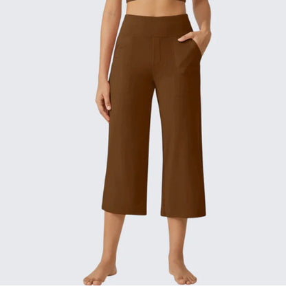 👖 50% RABATT! 🌸 Damen lässige weite Bein Caprihose – Leicht, luftig & vielseitig – Perfekt für warme Tage, Strand oder Freizeit – bequemer Begleiter mit Stil ☀️✨