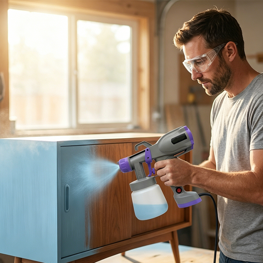 🎨⚡ 50% RABATT! Elektrische Farbsprühpistole – Mit 5 Düsen, einstellbarer Sprühmenge & breitem Sprühbild – Ideal für Wände, Möbel & DIY-Projekte ✨
