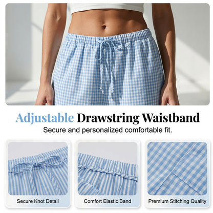 Damensommerhose mit Karomuster & lockerer Passform