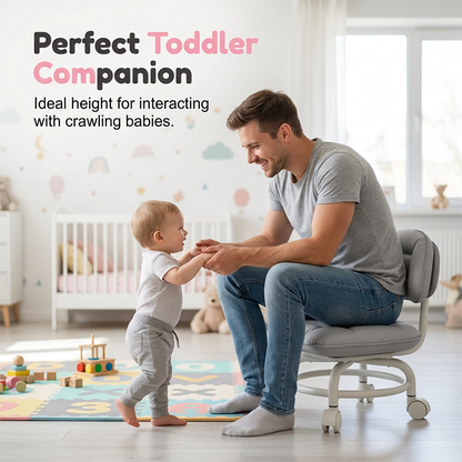 🪑 50% RABATT! ⏰ Leichter Rollhocker mit 360°-Lenkrollen – weiche Polsterung, geräuschlose Bewegung & vielseitig für Haushalt, Kinder & Entspannung 🛋️