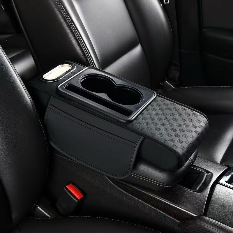 📢📢 50 % RABATT🚗 5-in-1 Auto-Armlehnen-Organizer – Konsolenpolster mit Aufbewahrungstaschen, Getränkehalter & Handyfach