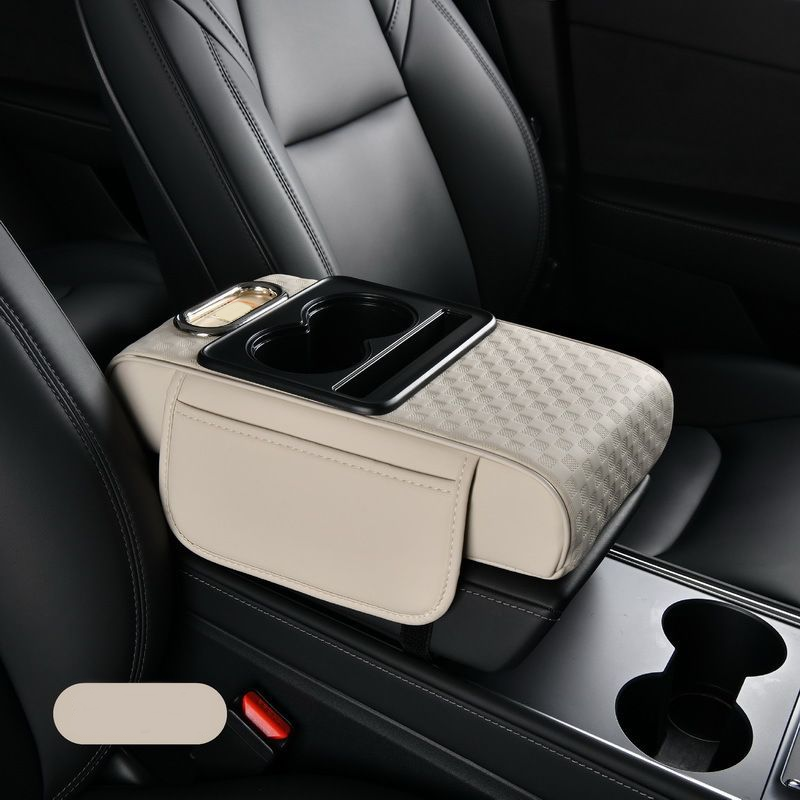 📢📢 50 % RABATT🚗 5-in-1 Auto-Armlehnen-Organizer – Konsolenpolster mit Aufbewahrungstaschen, Getränkehalter & Handyfach