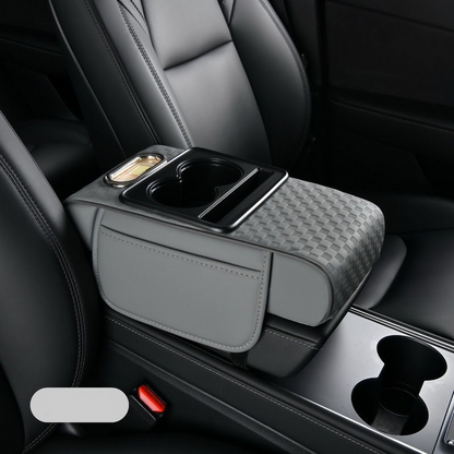 📢📢 50 % RABATT🚗 5-in-1 Auto-Armlehnen-Organizer – Konsolenpolster mit Aufbewahrungstaschen, Getränkehalter & Handyfach