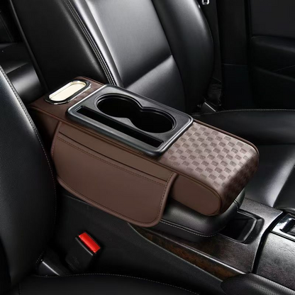 📢📢 50 % RABATT🚗 5-in-1 Auto-Armlehnen-Organizer – Konsolenpolster mit Aufbewahrungstaschen, Getränkehalter & Handyfach