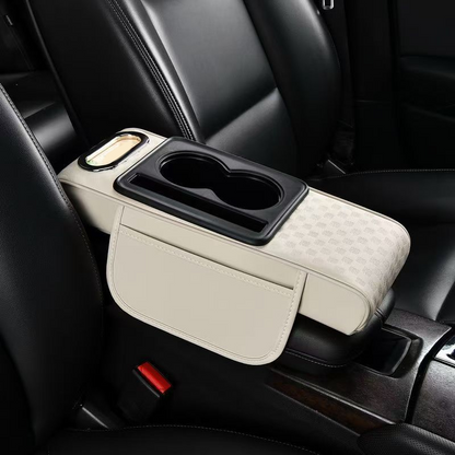 📢📢 50 % RABATT🚗 5-in-1 Auto-Armlehnen-Organizer – Konsolenpolster mit Aufbewahrungstaschen, Getränkehalter & Handyfach