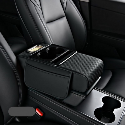 📢📢 50 % RABATT🚗 5-in-1 Auto-Armlehnen-Organizer – Konsolenpolster mit Aufbewahrungstaschen, Getränkehalter & Handyfach