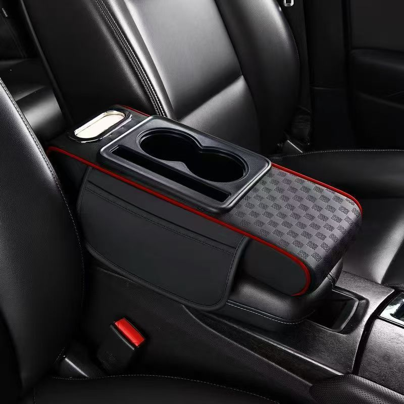 📢📢 50 % RABATT🚗 5-in-1 Auto-Armlehnen-Organizer – Konsolenpolster mit Aufbewahrungstaschen, Getränkehalter & Handyfach
