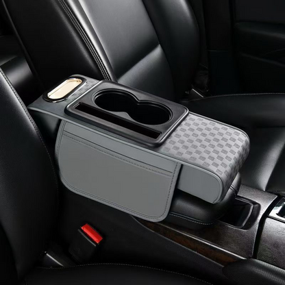 📢📢 50 % RABATT🚗 5-in-1 Auto-Armlehnen-Organizer – Konsolenpolster mit Aufbewahrungstaschen, Getränkehalter & Handyfach