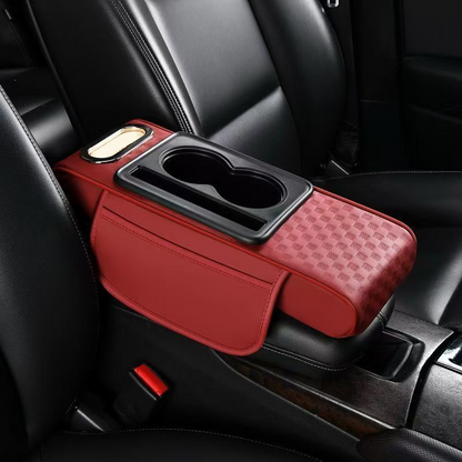 📢📢 50 % RABATT🚗 5-in-1 Auto-Armlehnen-Organizer – Konsolenpolster mit Aufbewahrungstaschen, Getränkehalter & Handyfach