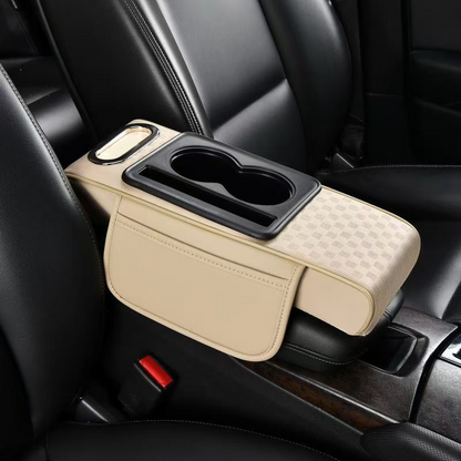 📢📢 50 % RABATT🚗 5-in-1 Auto-Armlehnen-Organizer – Konsolenpolster mit Aufbewahrungstaschen, Getränkehalter & Handyfach