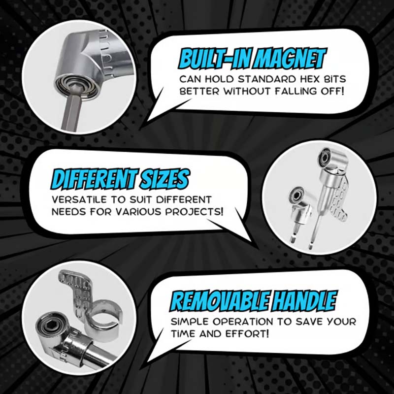 🔧 50% RABATT! 🔩 105-Grad-Winkelbohrer-Adapter-Set – Für enge Stellen & präzises Bohren – Kompatibel mit den meisten Bohrmaschinen – ideal für Möbelbau, Elektroinstallation & Heimwerkerprojekte 🛠️✨
